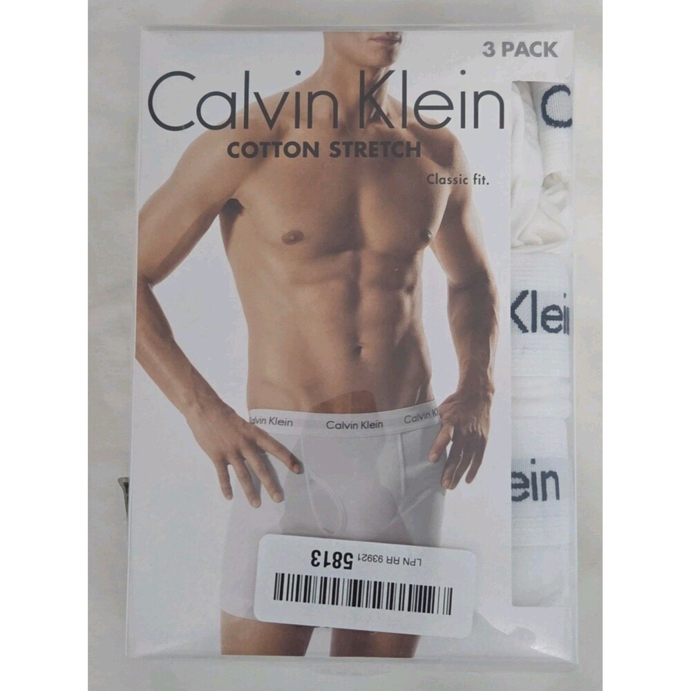 Calvin Klein Men's 3-Pack Boxer Briefs White | XL |Cotton Stretch NU2666-100 NIB
